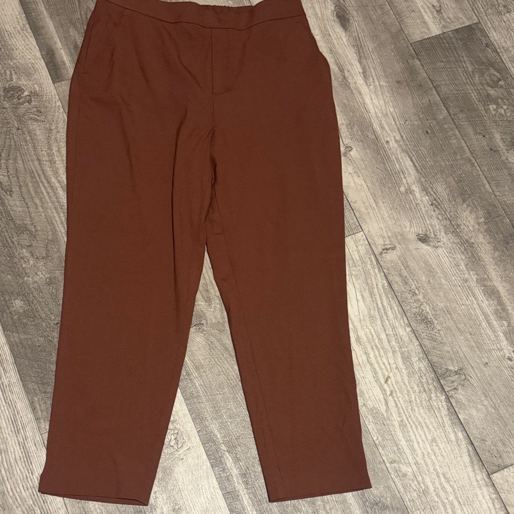 Banana Republic Rust Brown Straight-Leg Pants
